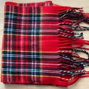 5/$25 Bluenotes Long Red Plaid Scarf